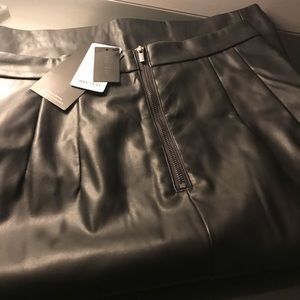 Faux leather pencil skirt.